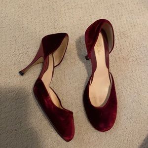 Red velvet Cole Haan heels